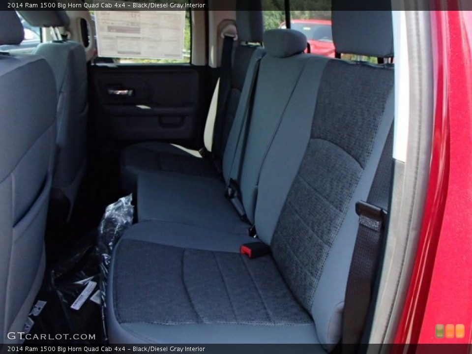 Black/Diesel Gray Interior Rear Seat for the 2014 Ram 1500 Big Horn Quad Cab 4x4 #84838971