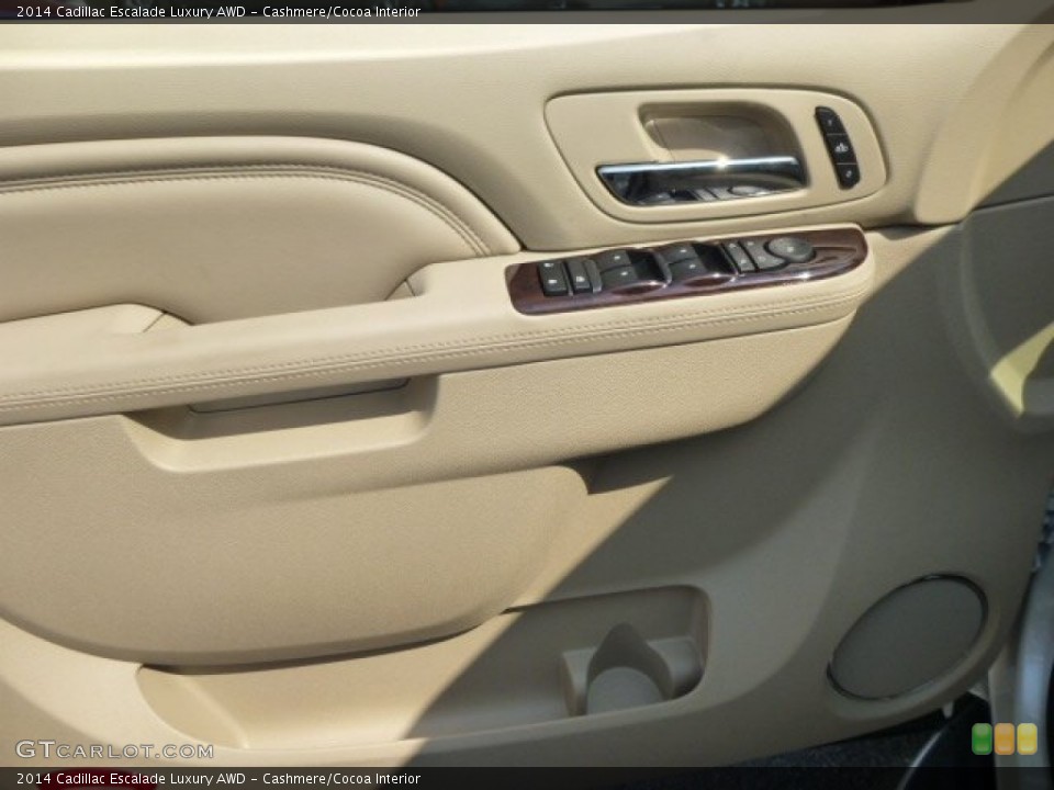 Cashmere/Cocoa Interior Door Panel for the 2014 Cadillac Escalade Luxury AWD #84839628