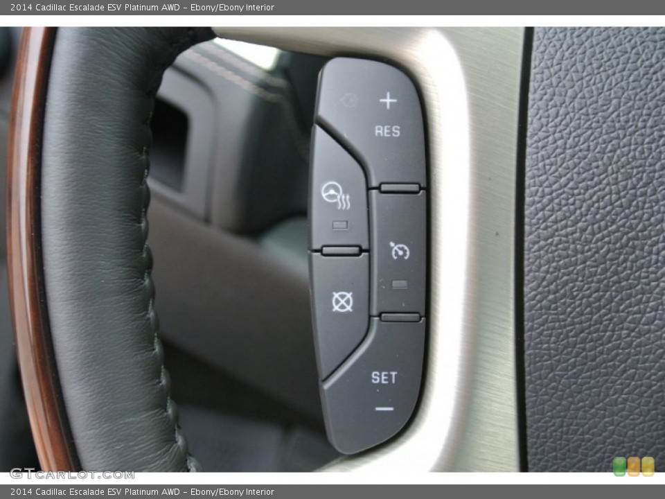 Ebony/Ebony Interior Controls for the 2014 Cadillac Escalade ESV Platinum AWD #84840447