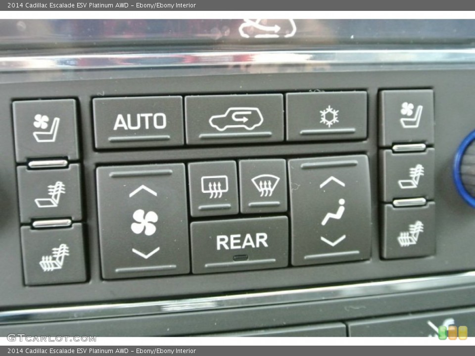 Ebony/Ebony Interior Controls for the 2014 Cadillac Escalade ESV Platinum AWD #84840471