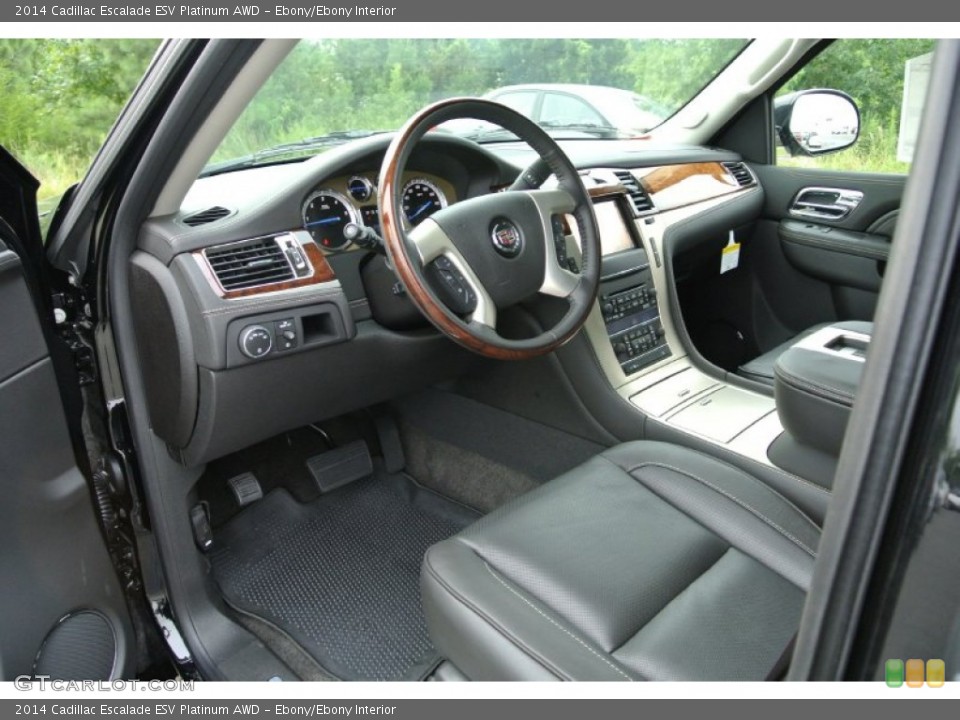 Ebony/Ebony Interior Prime Interior for the 2014 Cadillac Escalade ESV Platinum AWD #84840675