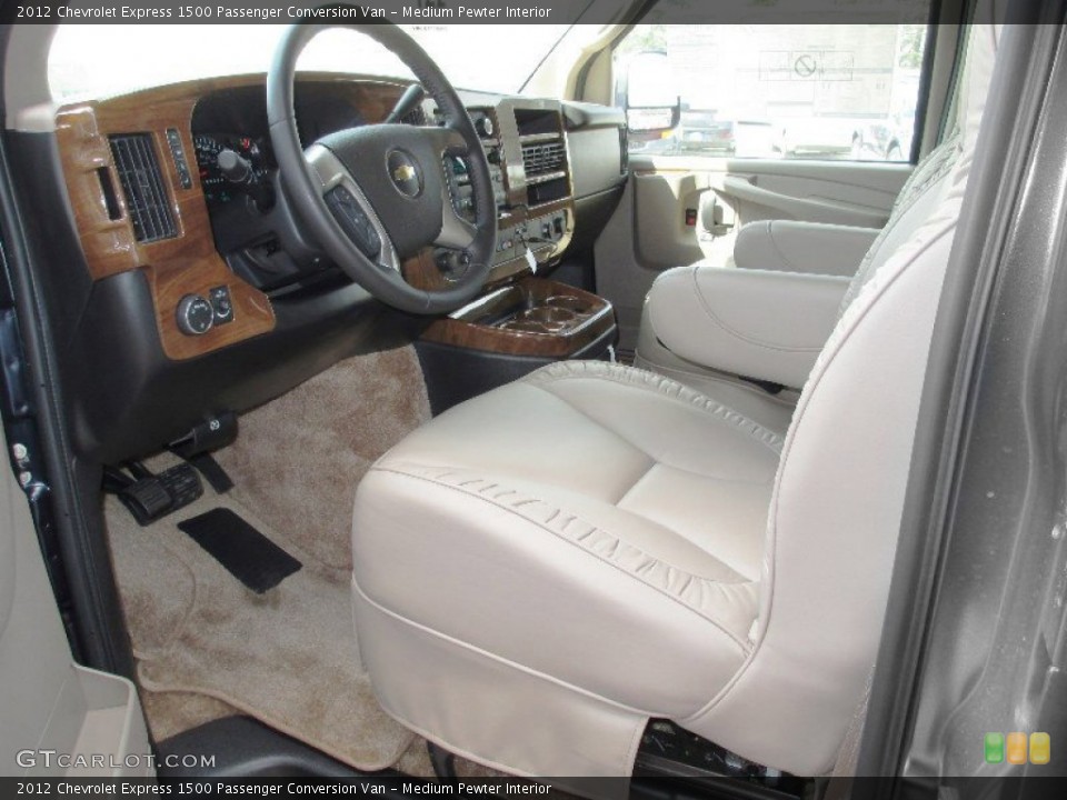Medium Pewter Interior Front Seat for the 2012 Chevrolet Express 1500 Passenger Conversion Van #84842712