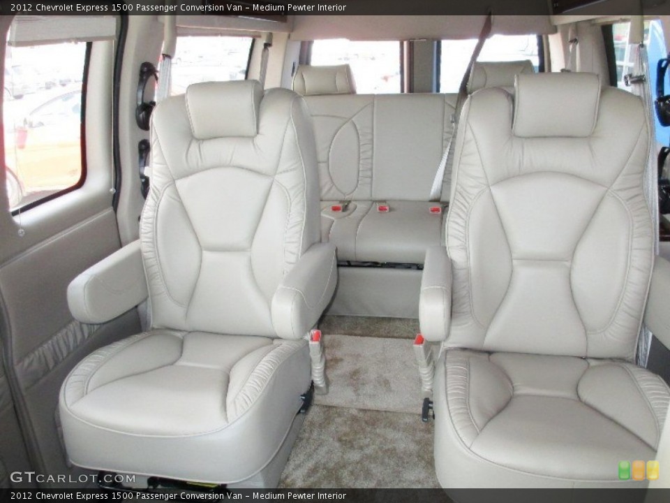 Medium Pewter Interior Rear Seat for the 2012 Chevrolet Express 1500 Passenger Conversion Van #84842760