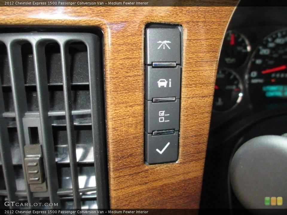 Medium Pewter Interior Controls for the 2012 Chevrolet Express 1500 Passenger Conversion Van #84842961