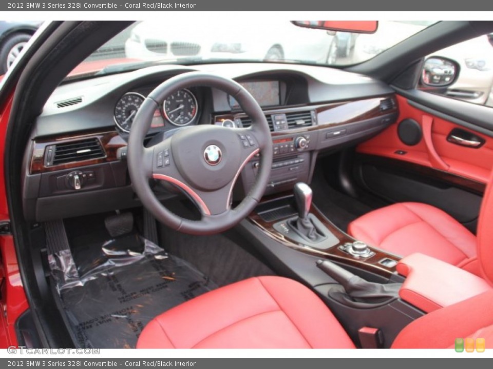 Coral Red/Black Interior Photo for the 2012 BMW 3 Series 328i Convertible #84848223