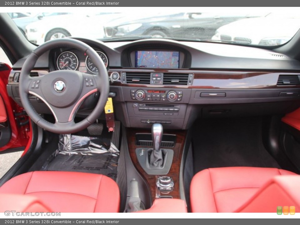 Coral Red/Black Interior Dashboard for the 2012 BMW 3 Series 328i Convertible #84848292