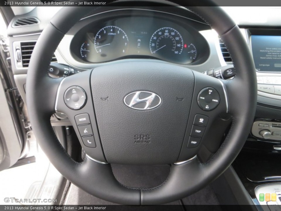 Jet Black Interior Steering Wheel for the 2013 Hyundai Genesis 5.0 R Spec Sedan #84850092