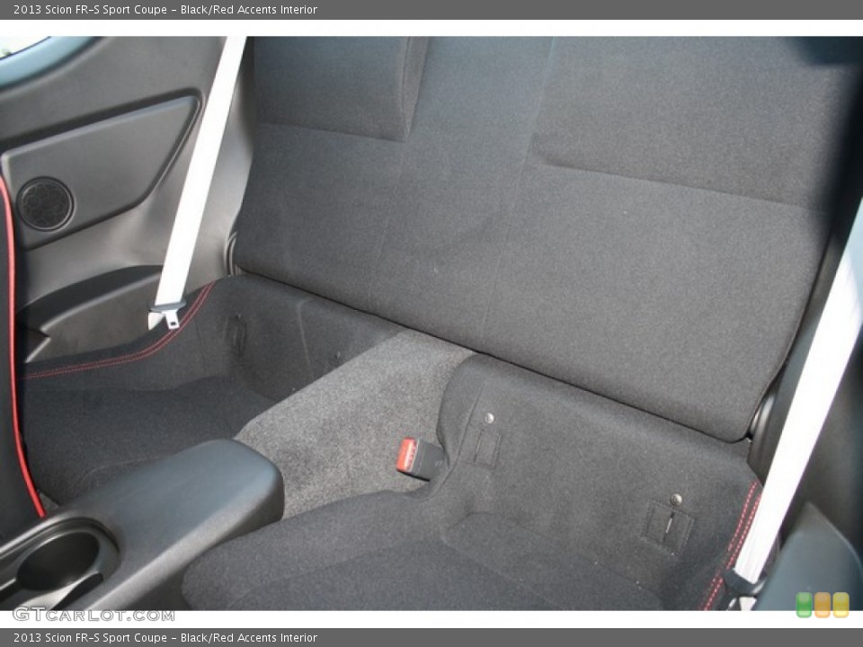 Black/Red Accents Interior Rear Seat for the 2013 Scion FR-S Sport Coupe #84852873