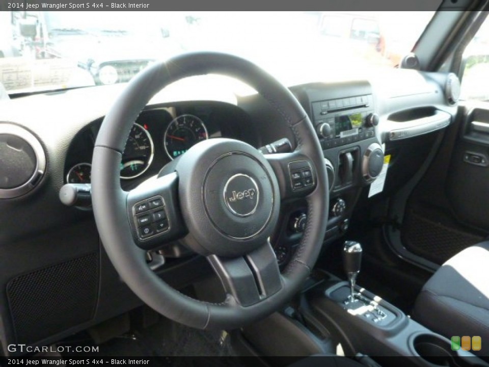 Black Interior Steering Wheel for the 2014 Jeep Wrangler Sport S 4x4 #84856373