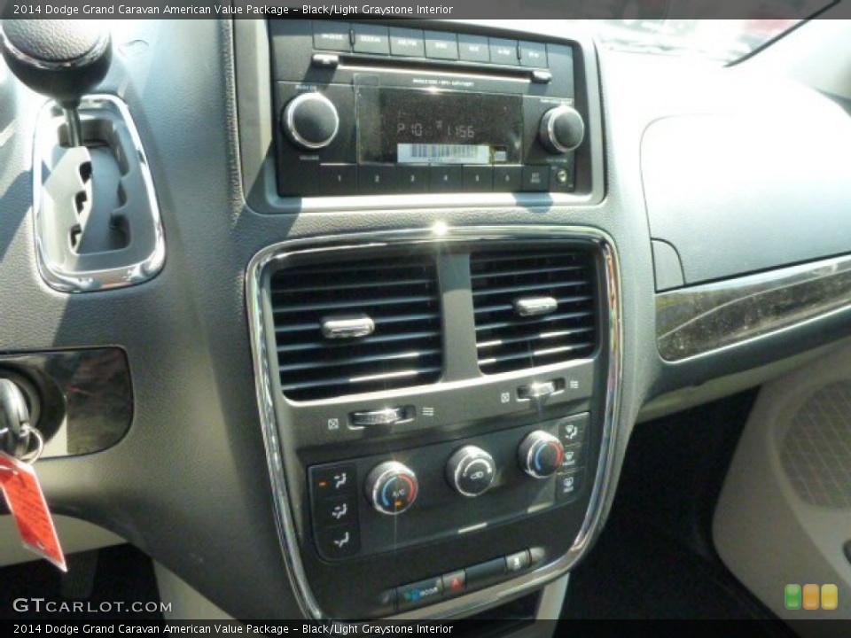 Black/Light Graystone Interior Controls for the 2014 Dodge Grand Caravan American Value Package #84857019