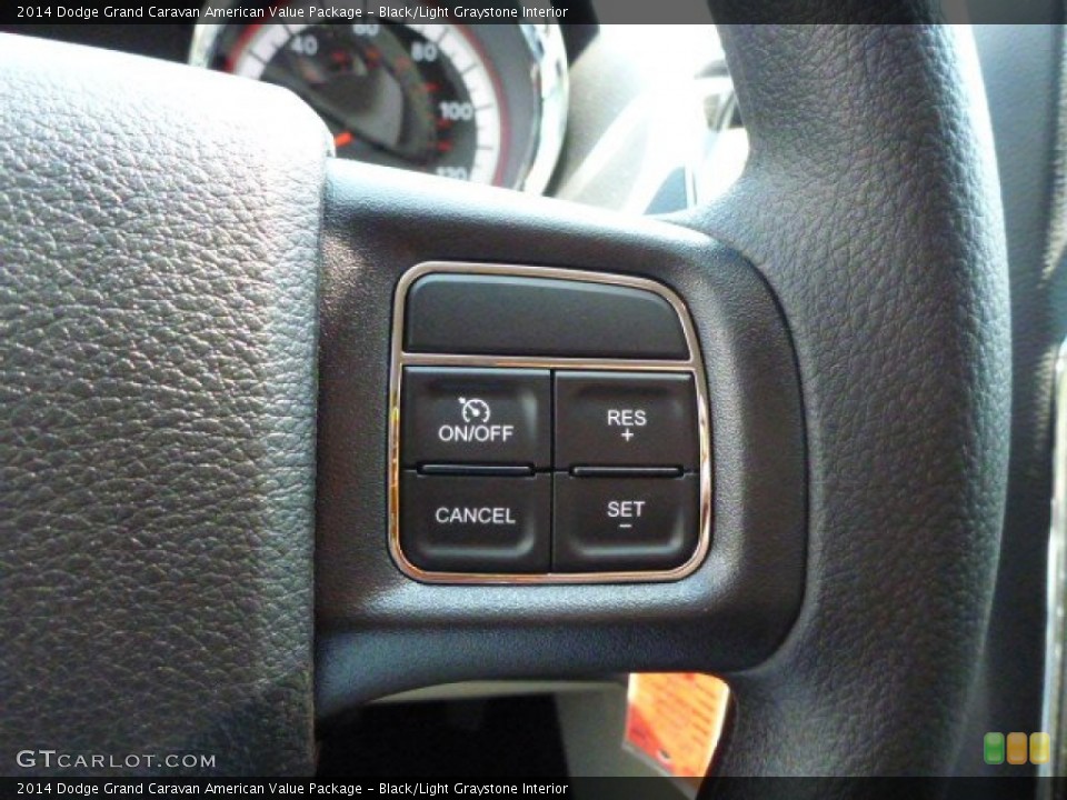 Black/Light Graystone Interior Controls for the 2014 Dodge Grand Caravan American Value Package #84857034