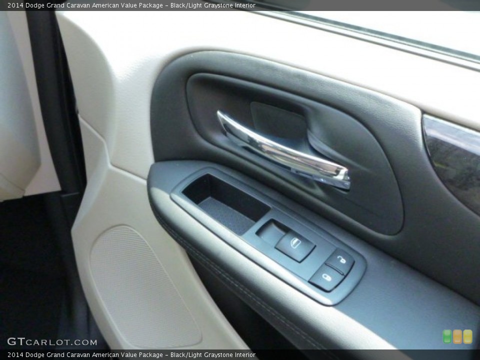 Black/Light Graystone Interior Controls for the 2014 Dodge Grand Caravan American Value Package #84857097