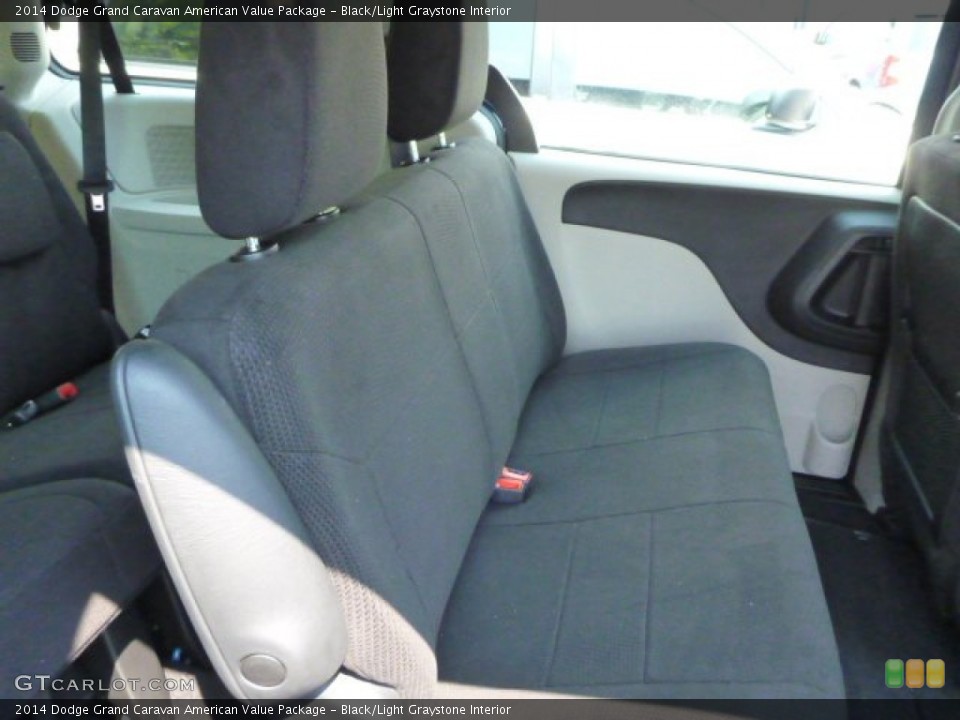 Black/Light Graystone Interior Rear Seat for the 2014 Dodge Grand Caravan American Value Package #84857103
