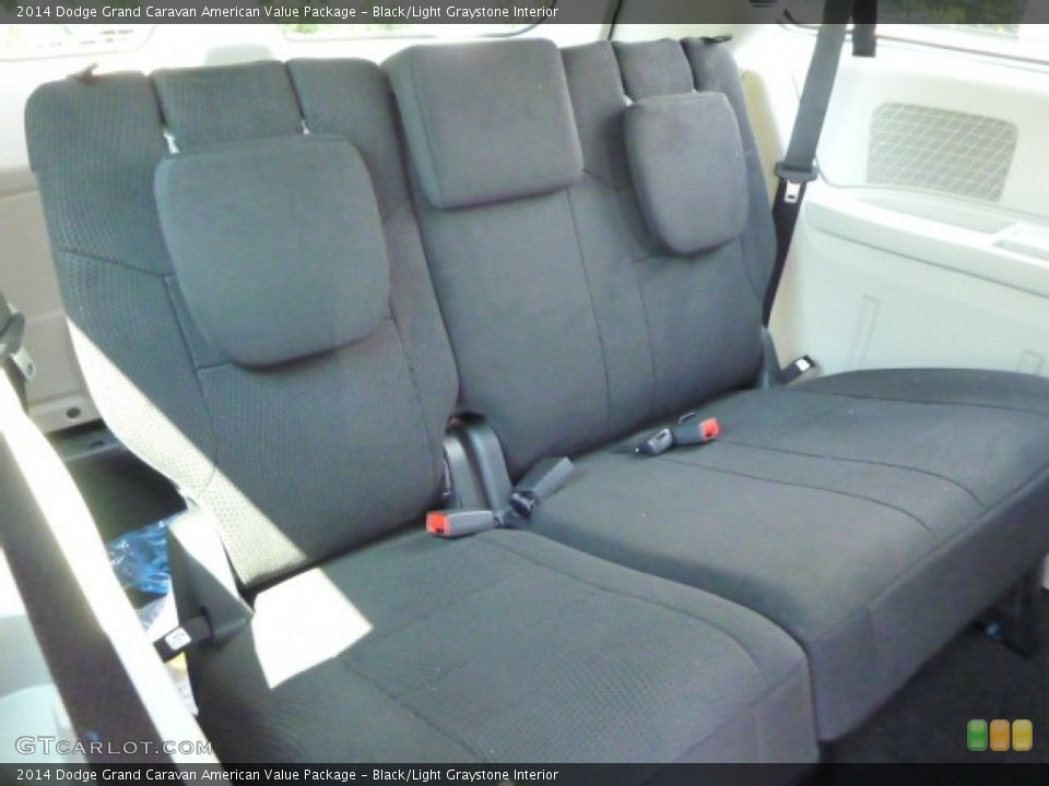 Black/Light Graystone Interior Rear Seat for the 2014 Dodge Grand Caravan American Value Package #84857112