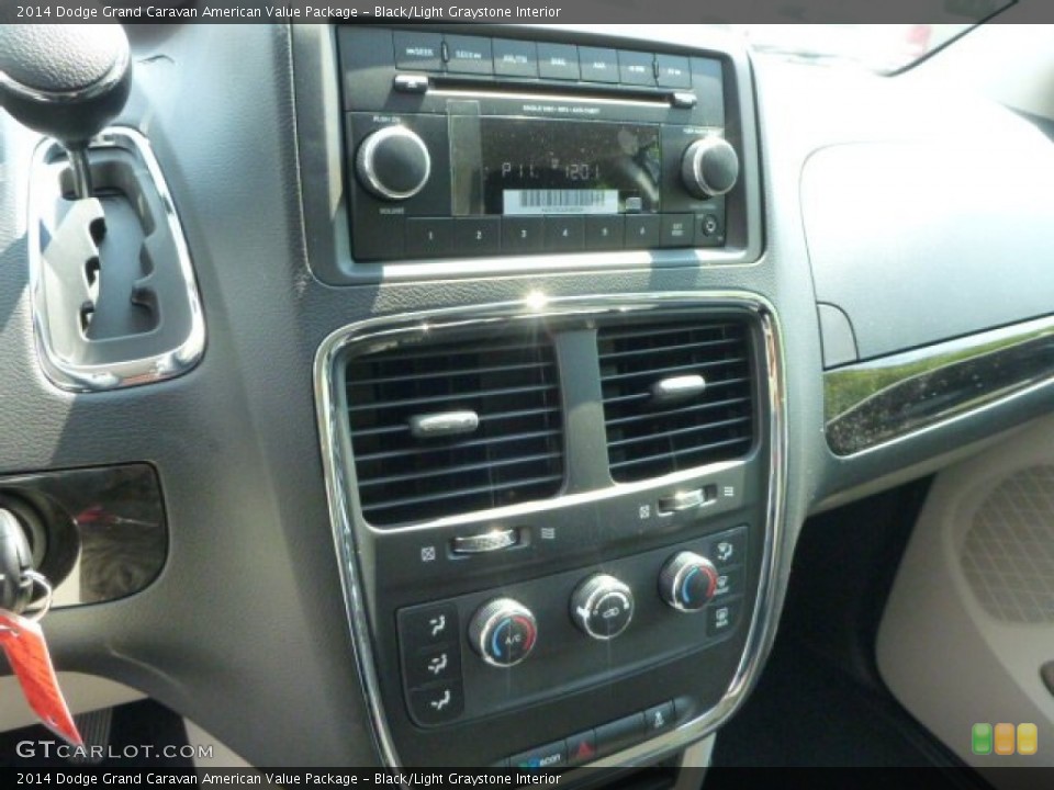 Black/Light Graystone Interior Controls for the 2014 Dodge Grand Caravan American Value Package #84857214