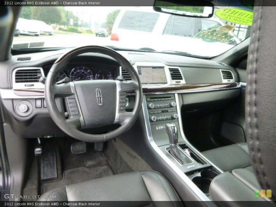 Charcoal Black Interior Dashboard for the 2012 Lincoln MKS EcoBoost AWD #84857549