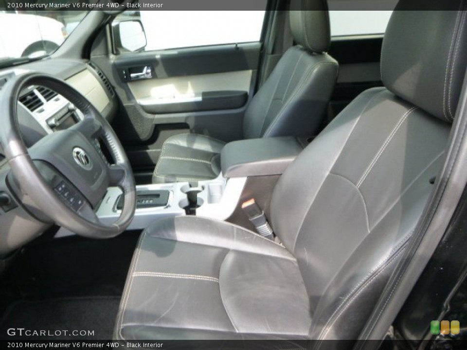 Black Interior Front Seat for the 2010 Mercury Mariner V6 Premier 4WD #84858297