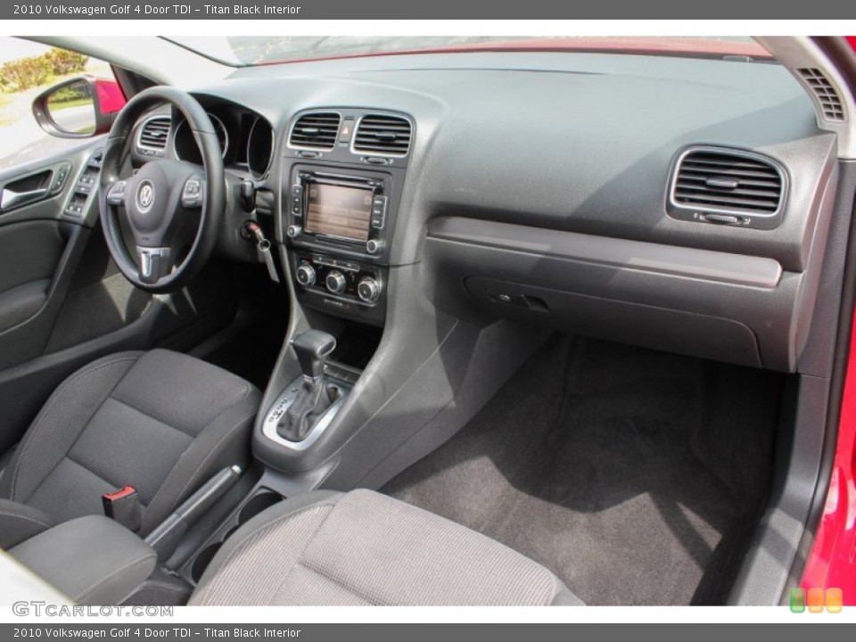 Titan Black Interior Dashboard for the 2010 Volkswagen Golf 4 Door TDI #84860870