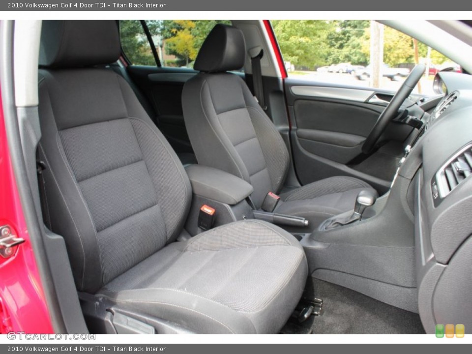 Titan Black Interior Front Seat for the 2010 Volkswagen Golf 4 Door TDI #84860893