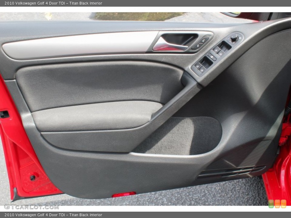 Titan Black Interior Door Panel for the 2010 Volkswagen Golf 4 Door TDI #84860915