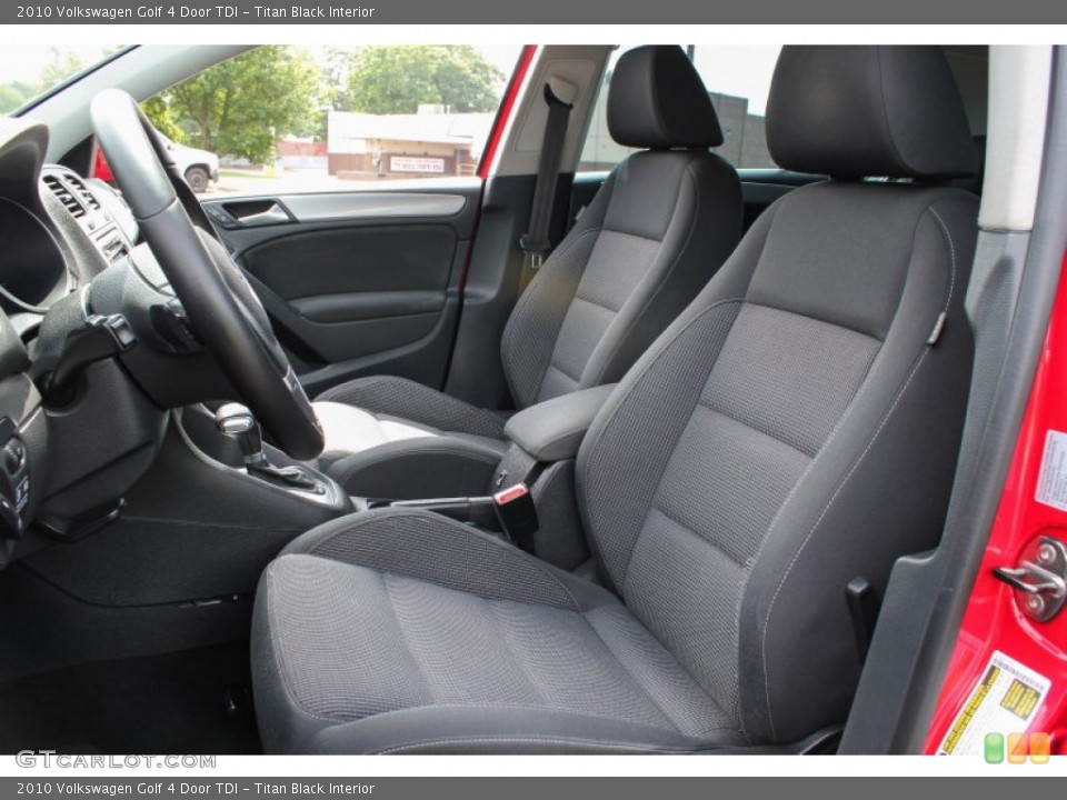Titan Black Interior Front Seat for the 2010 Volkswagen Golf 4 Door TDI #84860939