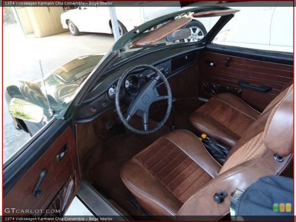 Beige Interior Prime Interior for the 1974 Volkswagen Karmann Ghia Convertible #84861002