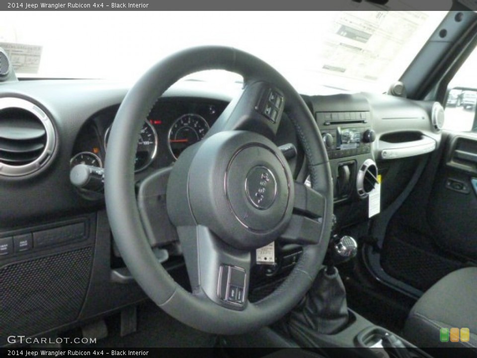 Black Interior Steering Wheel for the 2014 Jeep Wrangler Rubicon 4x4 #84862694