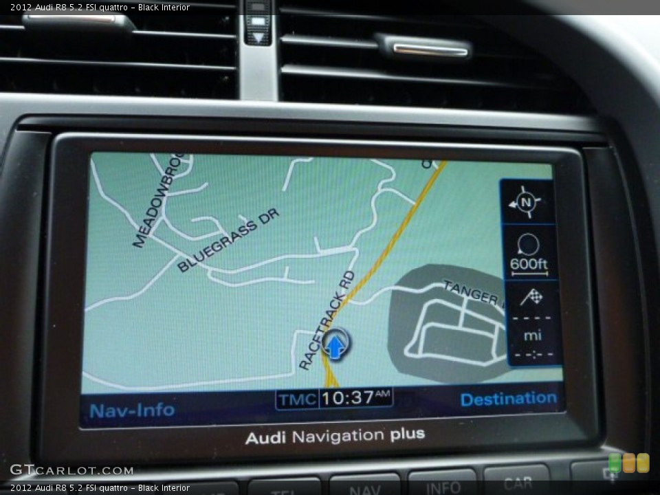 Black Interior Navigation for the 2012 Audi R8 5.2 FSI quattro #84863550