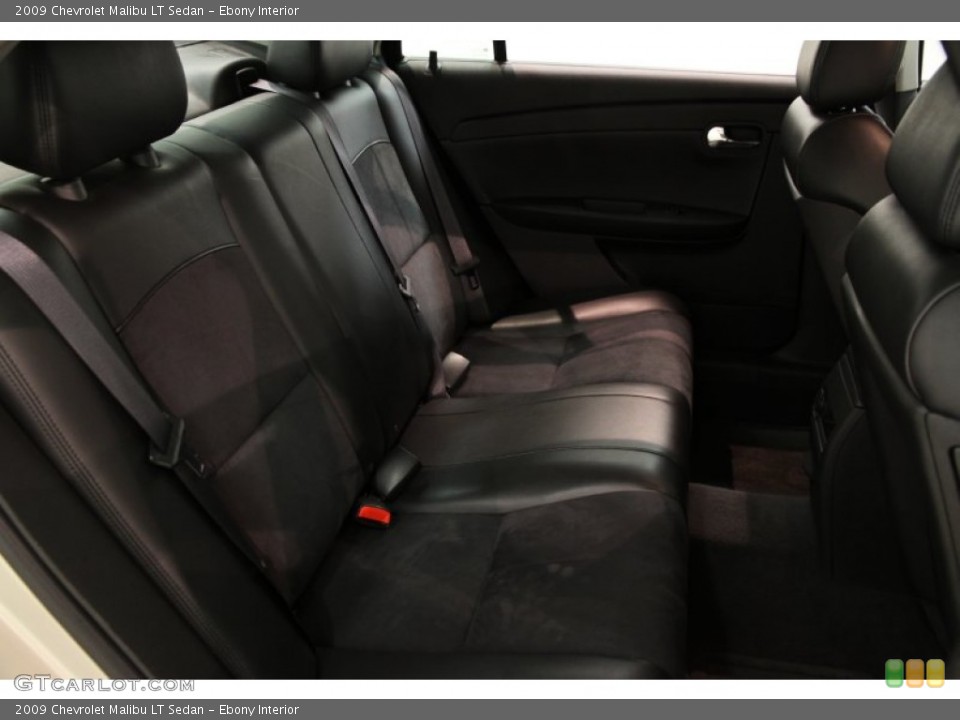 Ebony Interior Rear Seat for the 2009 Chevrolet Malibu LT Sedan #84863726