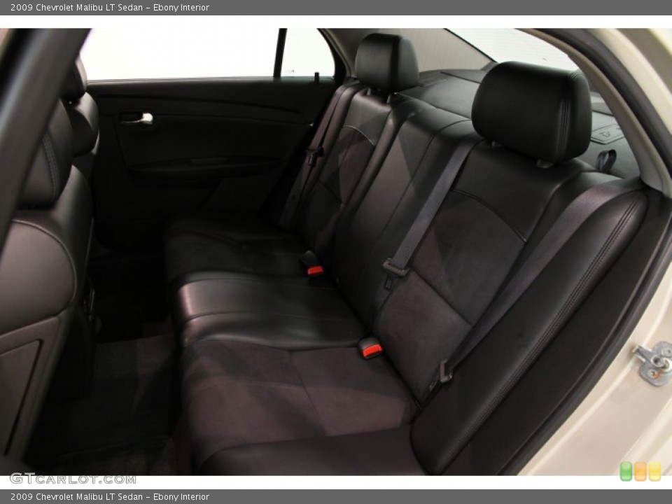 Ebony Interior Rear Seat for the 2009 Chevrolet Malibu LT Sedan #84863747