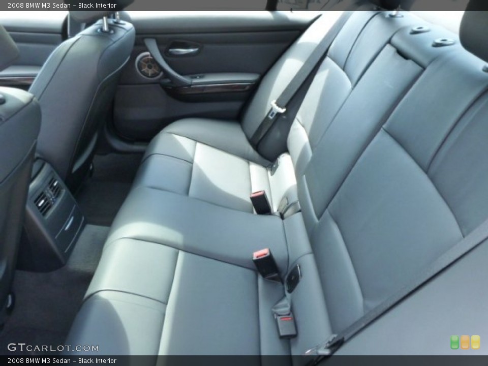 Black Interior Rear Seat for the 2008 BMW M3 Sedan #84865141