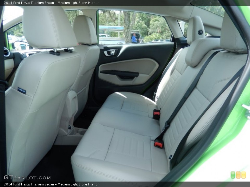 Medium Light Stone Interior Rear Seat for the 2014 Ford Fiesta Titanium Sedan #84865292