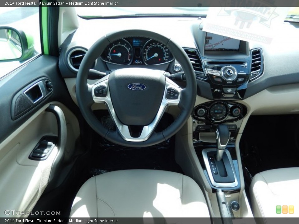 Medium Light Stone Interior Dashboard for the 2014 Ford Fiesta Titanium Sedan #84865322