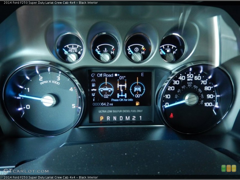 Black Interior Gauges for the 2014 Ford F250 Super Duty Lariat Crew Cab 4x4 #84865670