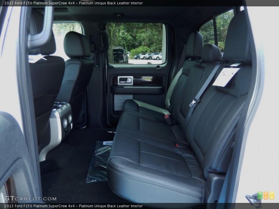 Platinum Unique Black Leather Interior Rear Seat for the 2013 Ford F150 Platinum SuperCrew 4x4 #84866903