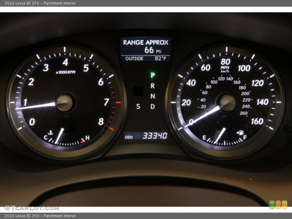 Parchment Interior Gauges for the 2010 Lexus ES 350 #84868421