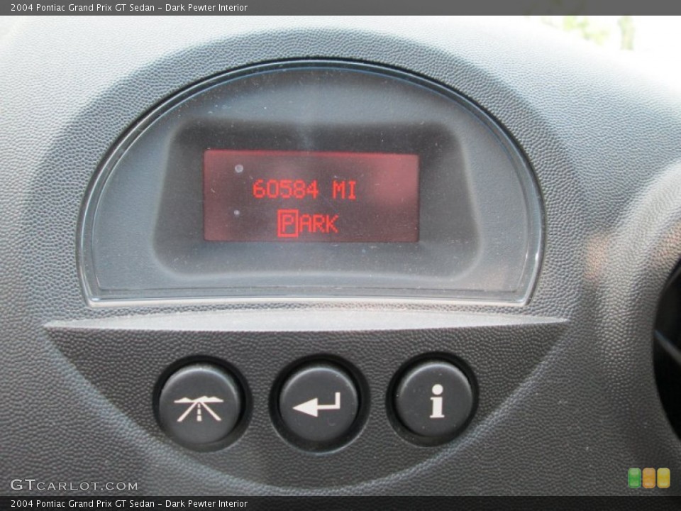 Dark Pewter Interior Controls for the 2004 Pontiac Grand Prix GT Sedan #84870503