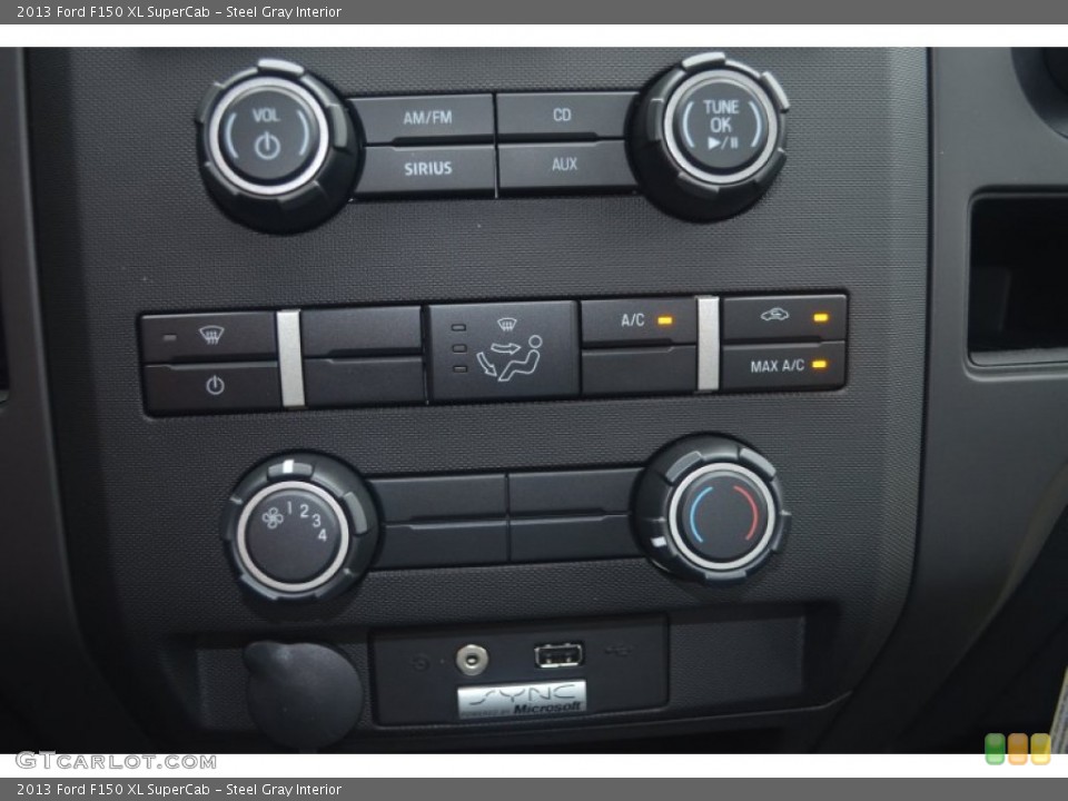 Steel Gray Interior Controls for the 2013 Ford F150 XL SuperCab #84870812