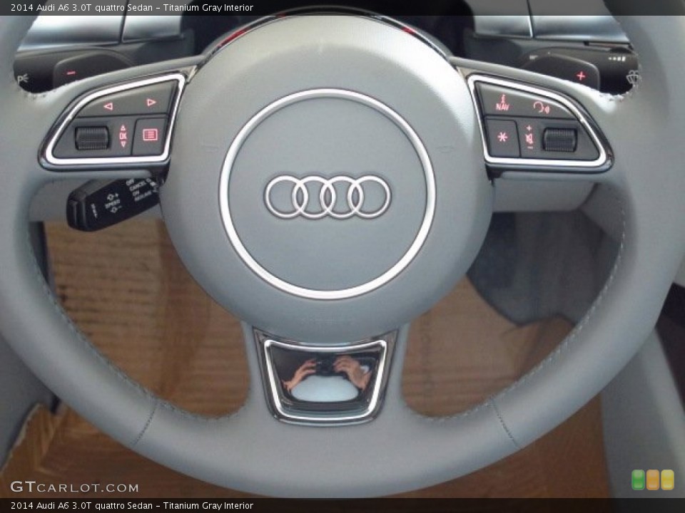 Titanium Gray Interior Steering Wheel for the 2014 Audi A6 3.0T quattro Sedan #84872489