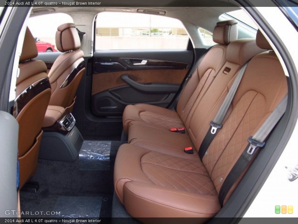 Nougat Brown Interior Rear Seat for the 2014 Audi A8 L 4.0T quattro #84874691