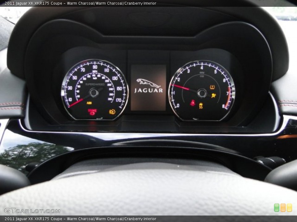 Warm Charcoal/Warm Charcoal/Cranberry Interior Gauges for the 2011 Jaguar XK XKR175 Coupe #84875003