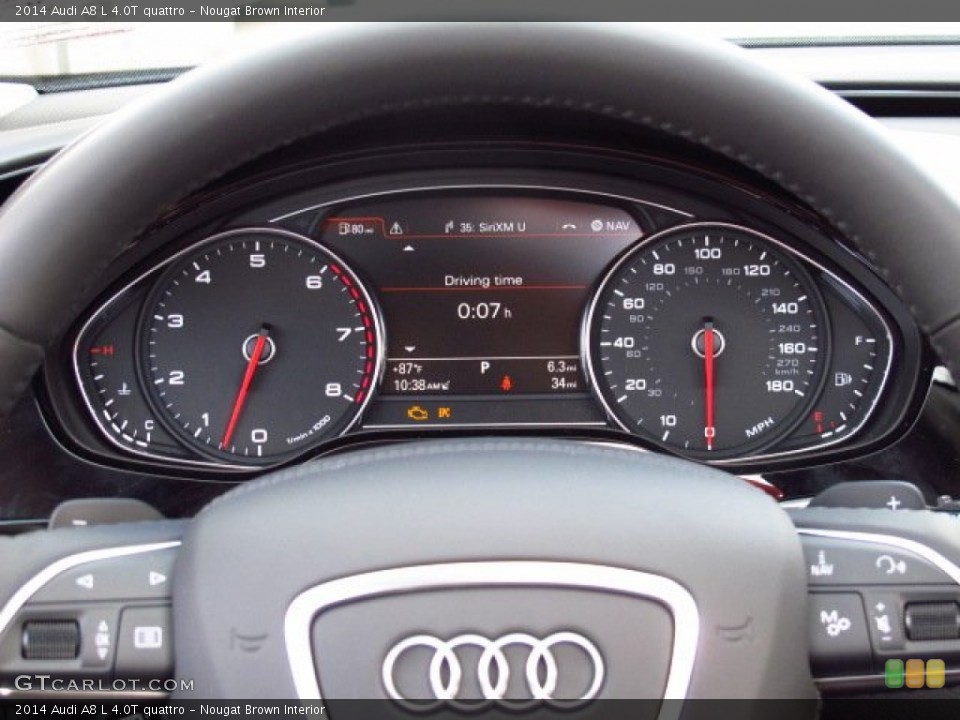 Nougat Brown Interior Gauges for the 2014 Audi A8 L 4.0T quattro #84875036