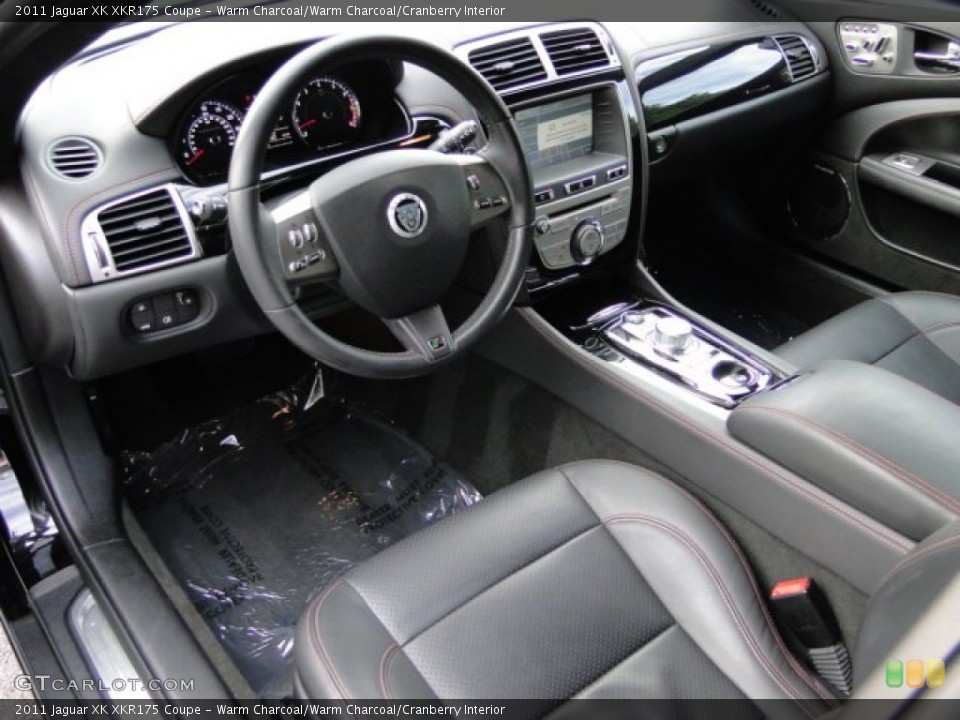 Warm Charcoal/Warm Charcoal/Cranberry 2011 Jaguar XK Interiors