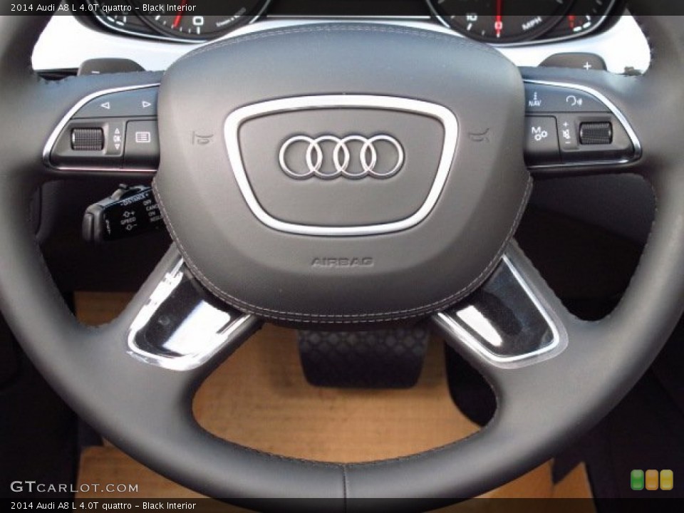 Black Interior Steering Wheel for the 2014 Audi A8 L 4.0T quattro #84875648