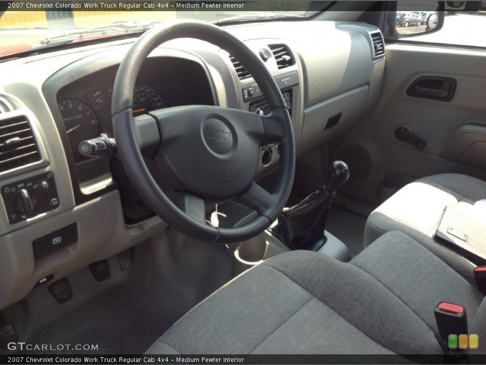 Medium Pewter Interior Prime Interior for the 2007 Chevrolet Colorado Work Truck Regular Cab 4x4 #84876254