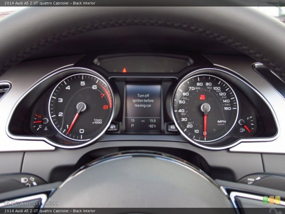 Black Interior Gauges for the 2014 Audi A5 2.0T quattro Cabriolet #84877196