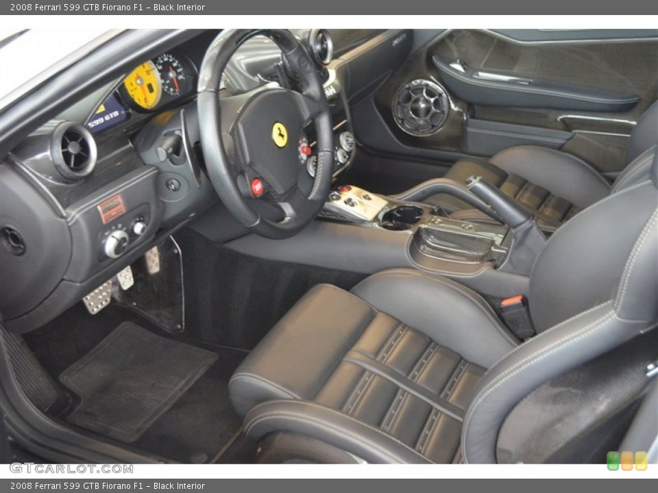 Black 2008 Ferrari 599 GTB Fiorano Interiors
