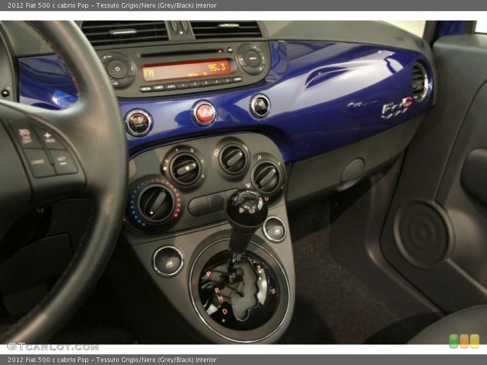 Tessuto Grigio/Nero (Grey/Black) Interior Controls for the 2012 Fiat 500 c cabrio Pop #84878648