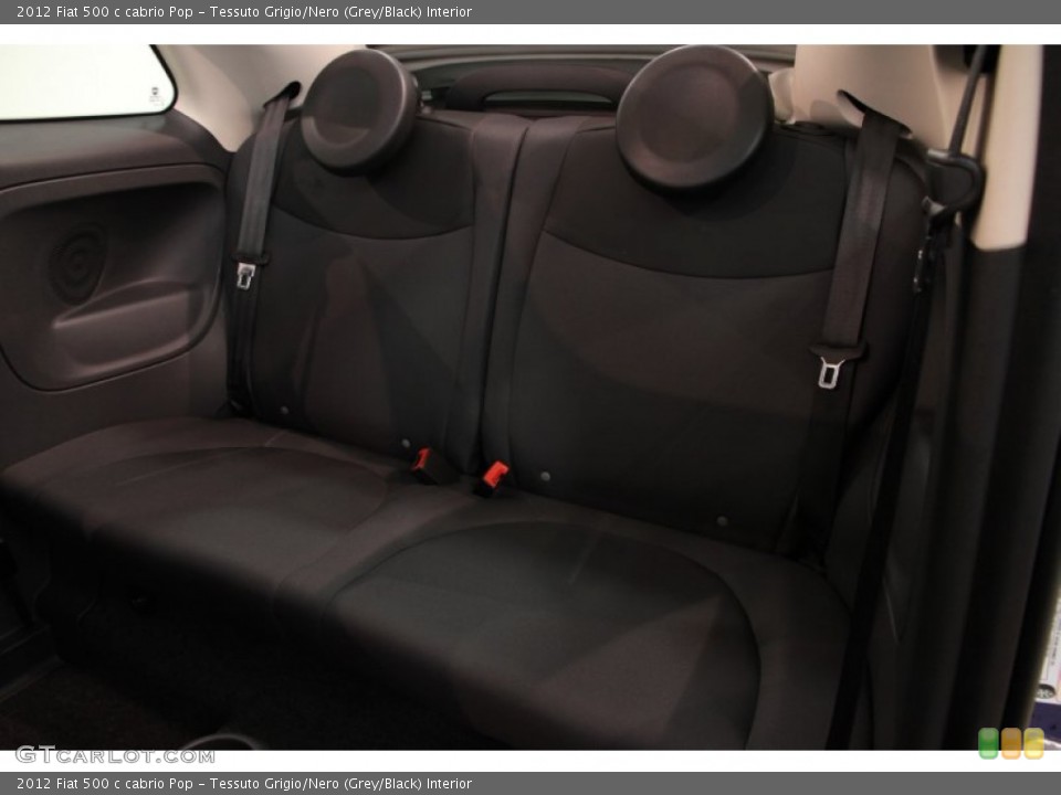 Tessuto Grigio/Nero (Grey/Black) Interior Rear Seat for the 2012 Fiat 500 c cabrio Pop #84878786
