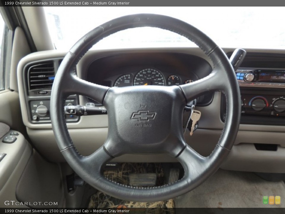 Medium Gray Interior Steering Wheel for the 1999 Chevrolet Silverado 1500 LS Extended Cab #84883364
